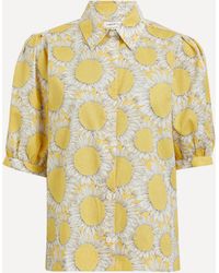 Liberty - Women's Hello Sunshine Tana Lawn Cotton Puff-sleeve Shirt Xxl - Lyst