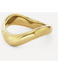 Dinny Hall - 18Ct-Plated Vermeil Wave Ring - Lyst