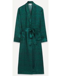 Liberty - Nouveau Ianthe Silk Satin Long Robe - Lyst