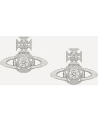 Vivienne Westwood - Platinum-Tone Lee Stud Earrings - Lyst