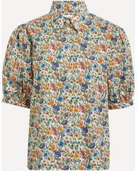 Liberty - Women's Rachel Tana Lawn Cotton Puff-sleeve Shirt - Lyst