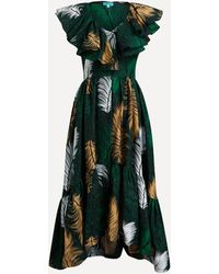Sika - Women's Kimberly Green Gold Leaf Dress 16 - Lyst