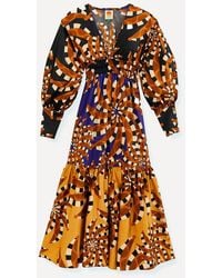 FARM Rio - Long-Sleeve Maxi-Dress - Lyst