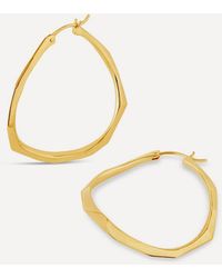 Dinny Hall - 22Ct-Plated Vermeil Thalassa Large Faceted Statement Hoop Earrings - Lyst