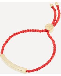 Monica Vinader - Gold Vermeil Linear Cord Friendship Bracelet - Lyst