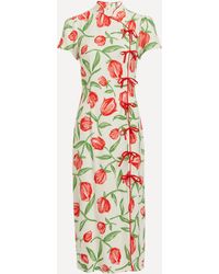 Kitri - Women's Leia Ivory Tulip Print Maxi-dress 12 - Lyst
