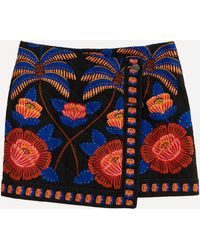 FARM Rio - Women's Black Living Bloom Mini-skirt - Lyst