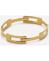 Monica Vinader - 18Ct Plated Vermeil Signature Bangle Bracelet - Lyst