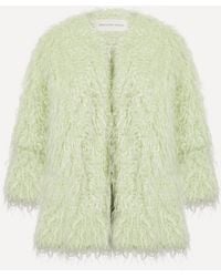 Dries Van Noten - Women's Mint Faux-shearling Wool-mohair Jacket - Lyst