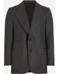 Husbands - Single-Breasted Wool Flannel Jacket - Lyst