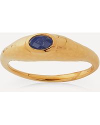 Monica Vinader - 18ct Gold Plated Vermeil Silver Deia Lapis Ring - Lyst