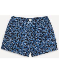 Paul Smith - Mens Blue Botanic Print Swim Shorts - Lyst