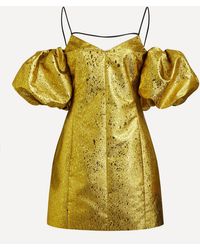 Stine Goya - Women's Brera Luminescent Gold Mini-dress - Lyst