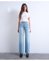 TOPSHOP - Ember Low-Rise Wide-Leg Jeans - Lyst