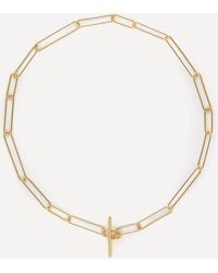 Otiumberg - Gold Plated Vermeil Silver Paperclip Link Chain Necklace - Lyst