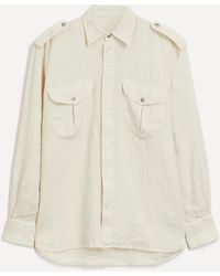 Fortela - Women's Luke Linen Patch Pocket Shirt 8 - Lyst