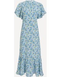 Liberty - Women's Dreams Of Summer Silk Crepe De Chine Aperitif Midi-dress - Lyst
