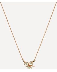 Shaun Leane Cherry Blossom Diamond Flower Posy Pendant Necklace - Metallic