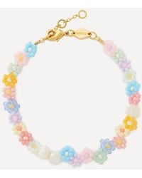Anni Lu - 18Ct-Plated Fleur Bead Bracelet - Lyst