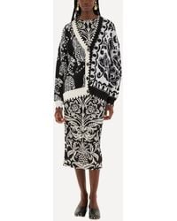 FARM Rio - Mixed Striped Tigers Buttoned Knit Cardigan - Lyst