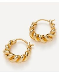 Missoma - 18ct Gold-plated Vermeil Silver Mini Tidal Hoop Earrings One Size - Lyst