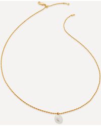 Monica Vinader 18ct Gold Plated Vermeil Silver Nura Tiny Keshi Pearl Pendant Necklace - Metallic