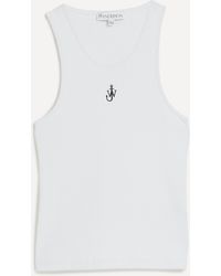 JW Anderson - Women's Anchor Embroidery Tank Top Xl - Lyst