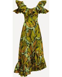Sika - Women's Robin Green Yellow Leaf Dress 10 - Lyst