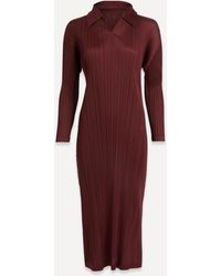 Pleats Please Issey Miyake - Women's Monthly Colours October Long-sleeve Dress 3 - Lyst