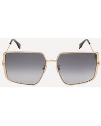 Fendi - Square Ff Diamonds Metal Sunglasses - Lyst