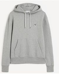 Maison Kitsuné chillax Fox Hoodie in Grey Grey for Men gym and workout clothes Save 25% Mens Activewear gym and workout clothes Maison Kitsuné Activewear 