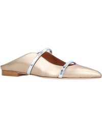 Malone Souliers Maureen Leather Flats - Metallic
