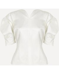 D'Estree - Janet Puff-Sleeve Top - Lyst