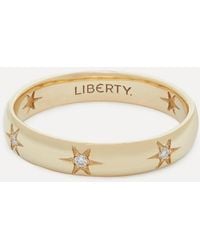 Liberty - 9Ct Ianthe Star Diamond Band Ring - Lyst