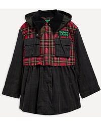 Barbour - X Ganni Royal Stewart Tartan Peplum Waxed Jacket - Lyst