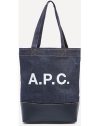 A.P.C. - A. P.c. Mens Axelle Logo Tote Bag One Size - Lyst