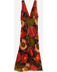 FARM Rio - Women's Black Vintage Garden Sleeveless Midi-dress - Lyst