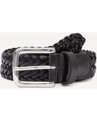 Anderson's - Mens Narrow Woven Leather Belt - Lyst