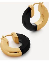 Monica Vinader - X Kate Young 18ct Gold-plated Vermeil Silver Gemstone Small Hoop Earrings - Lyst