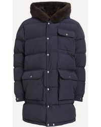 Moncler - Rowan Teddy-Trimmed Hooded Long Down Jacket - Lyst