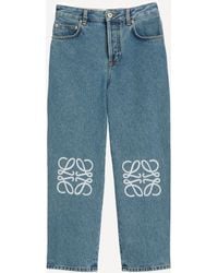 Loewe - Women's Anagram Cropped Denim Jeans 12 - Lyst