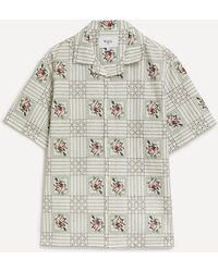 Wax London - Mens Didcot Short-sleeve Tapestry Embroidery Shirt - Lyst