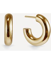 Otiumberg - 14ct Gold Plated Vermeil Silver Mini Chunky Hoop Earrings - Lyst