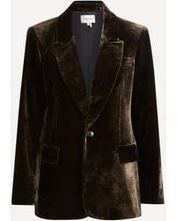 FRAME - Slim Velvet Blazer - Lyst