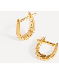 Missoma - 18ct Gold-plated Vermeil Silver Plain Claw Huggie Hoop Earrings - Lyst