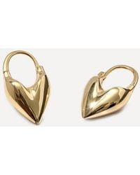 Otiumberg - 14Ct-Plated Vermeil Roscida Heart Hoop Earrings - Lyst