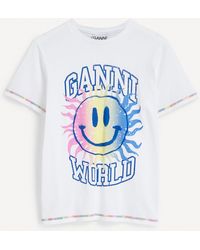 Ganni Smiley T-shirt - Blue