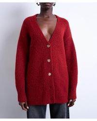 TOPSHOP - Knitted Oversized Boyfriend Longline Easy Cardigan - Lyst