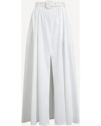 Saloni - Women's Judi Belted Maxi Skirt 6 - Lyst