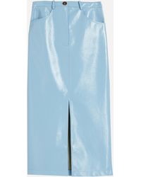 Kitri - Women's Penny Cornflower-blue Vinyl Skirt 10 - Lyst